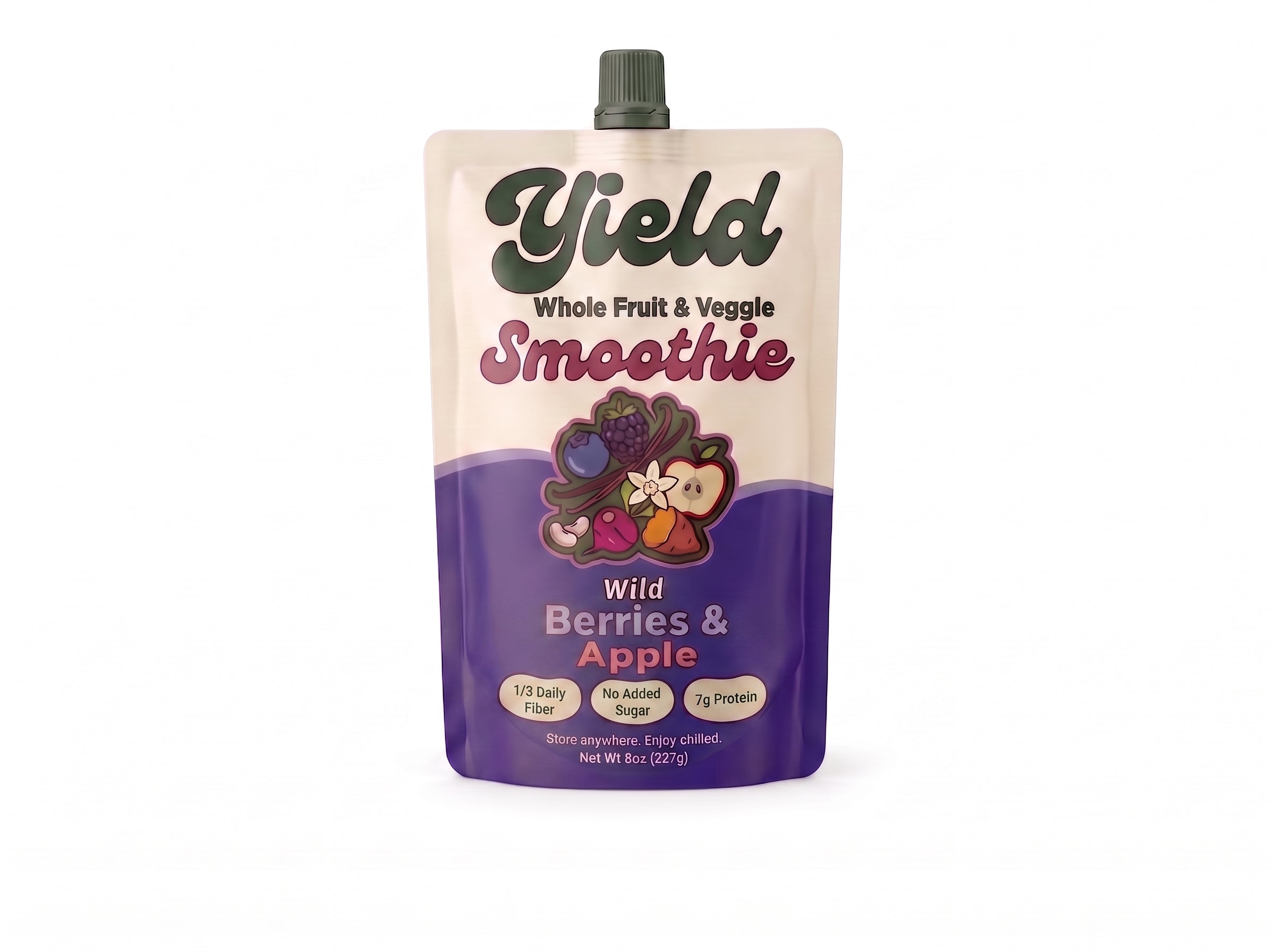 Yield Wild Berries & Apple organic fruit & veggie smoothie pouch