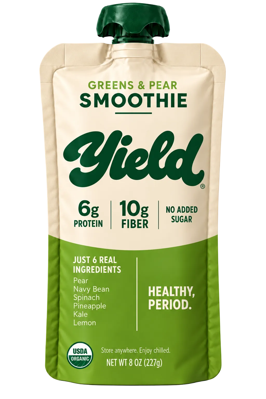 Yield Greens & Pear organic fruit & veggie smoothie pouch