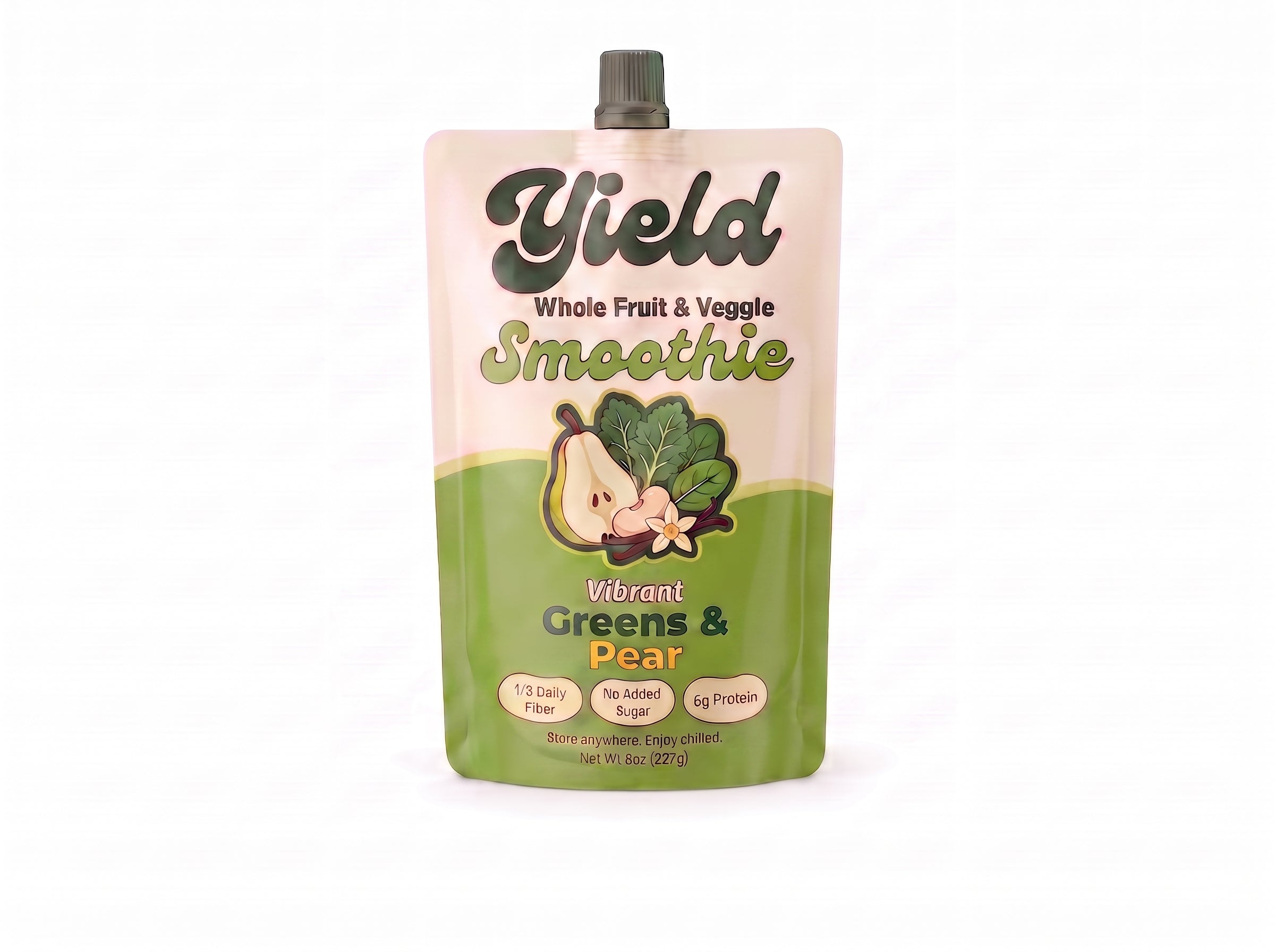 Yield Vibrant Greens & Pear organic fruit & veggie smoothie pouch