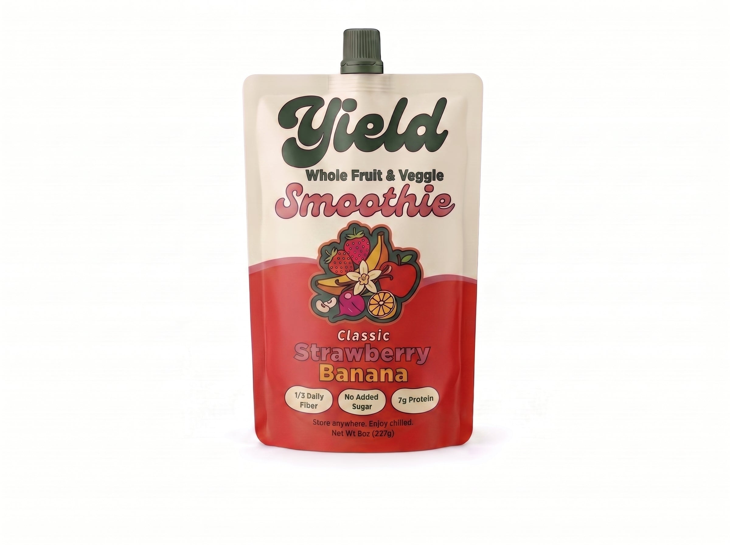 Yield Classic Strawberry Banana organic fruit & veggie smoothie pouch