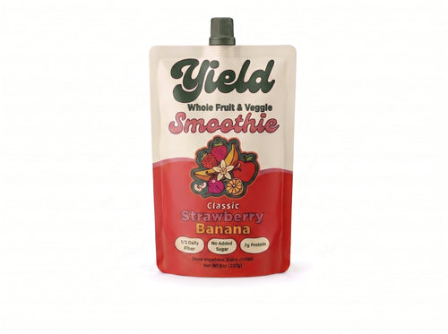 Yield Classic Strawberry Banana organic fruit & veggie smoothie pouch