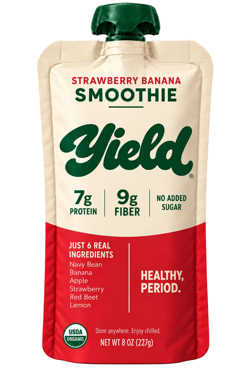 Yield Strawberry Banana organic fruit & veggie smoothie pouch