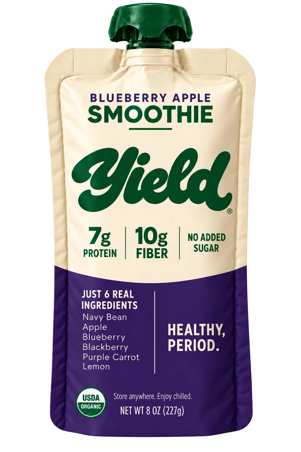 Yield Blueberry Apple organic fruit & veggie smoothie pouch